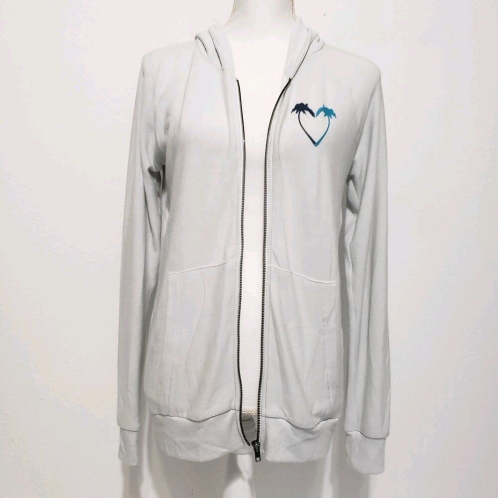 NEW!! Chaser Womens SIZE M Green Vacation Club Zip Up Hoodie FLAW